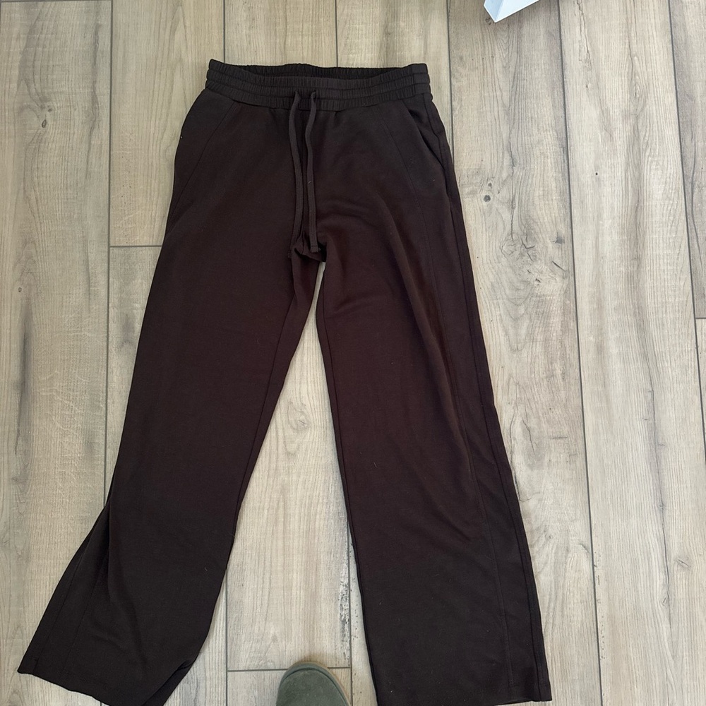 Brown wide leg sweats